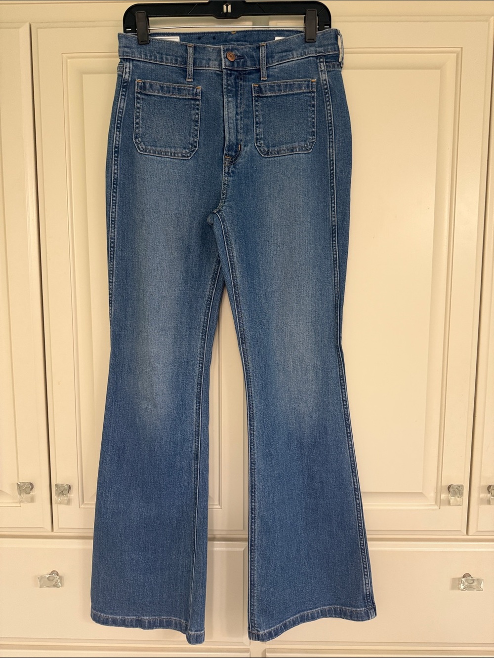 GAP Women’s High-Rise Flared Jeans - Blue Denim